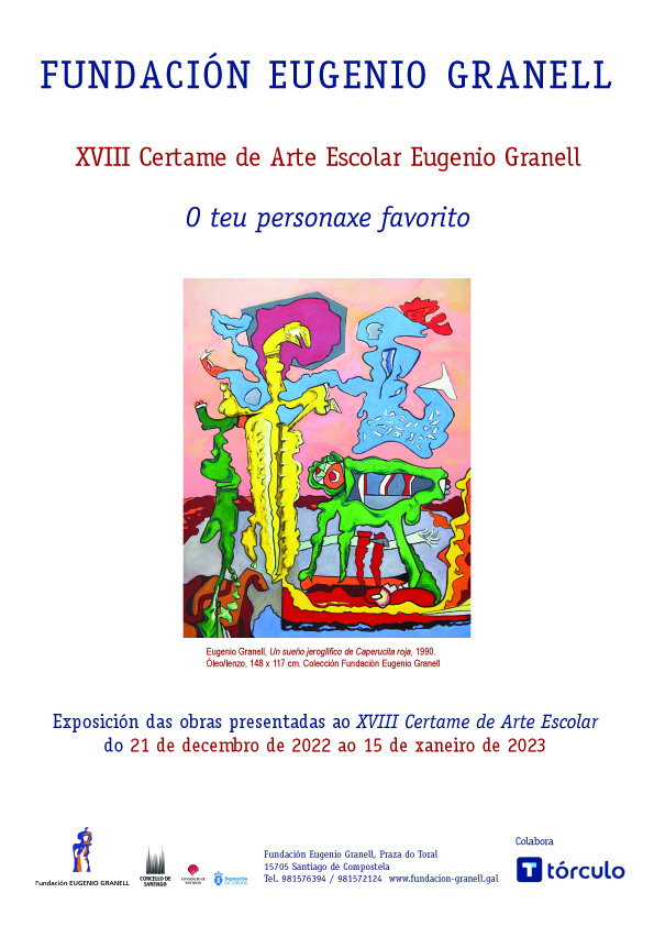 XVIII Certame de Arte Escolar Eugenio Granell “O teu personaxe favorito”