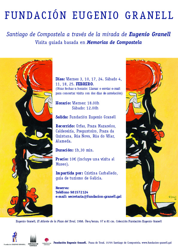 Cartel Visitas Compostela Febrero